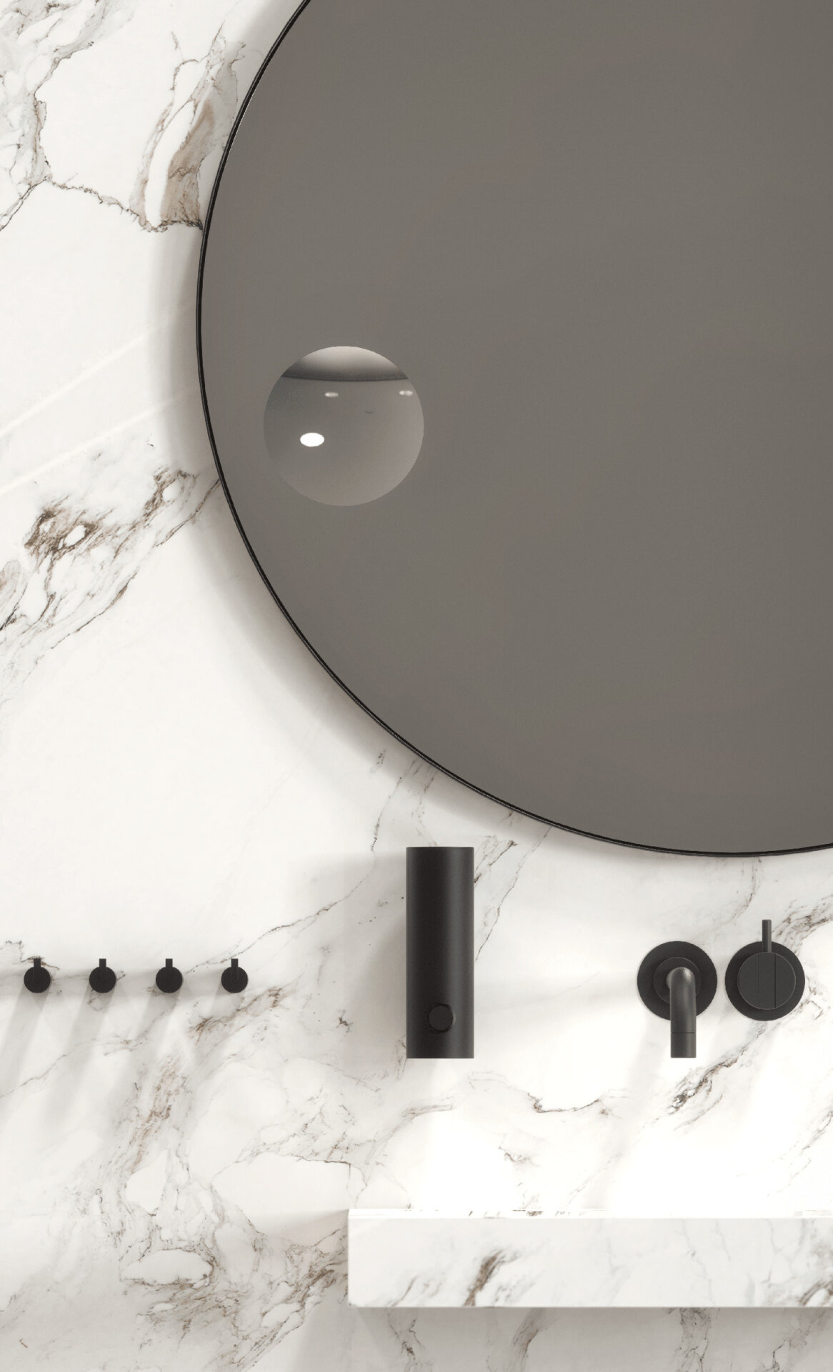 Spiegel mit integriertem Vergrößerungs-Spiegel „4141“, Frost
